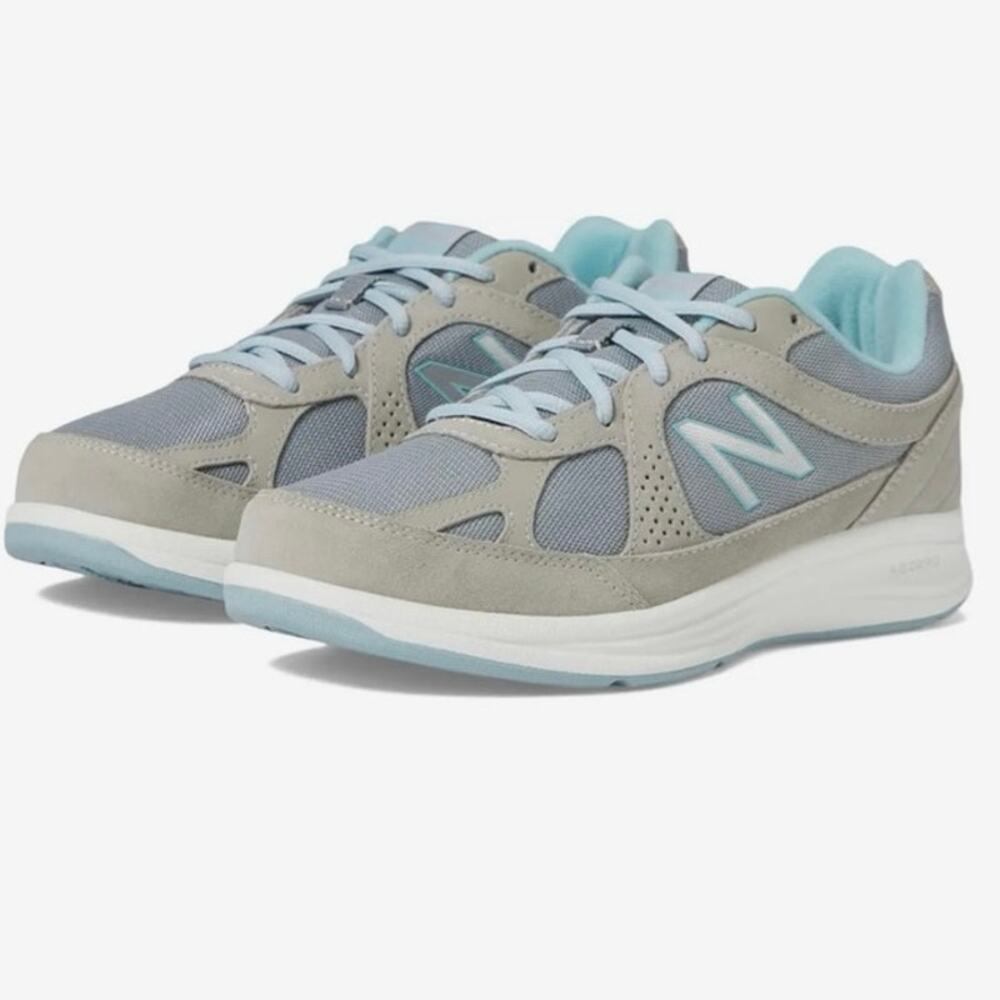 New Balance Womens WW877SB 877v1 Walking Shoe Gray Blue 9 Wide 2E